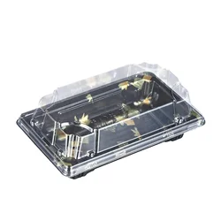 Free Sample Custom Disposable Take Away Plastic Serving Sushi Tray Food Plater