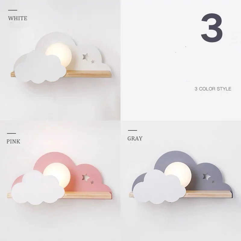Wooden House Shaped led night light Wall  Shelf
