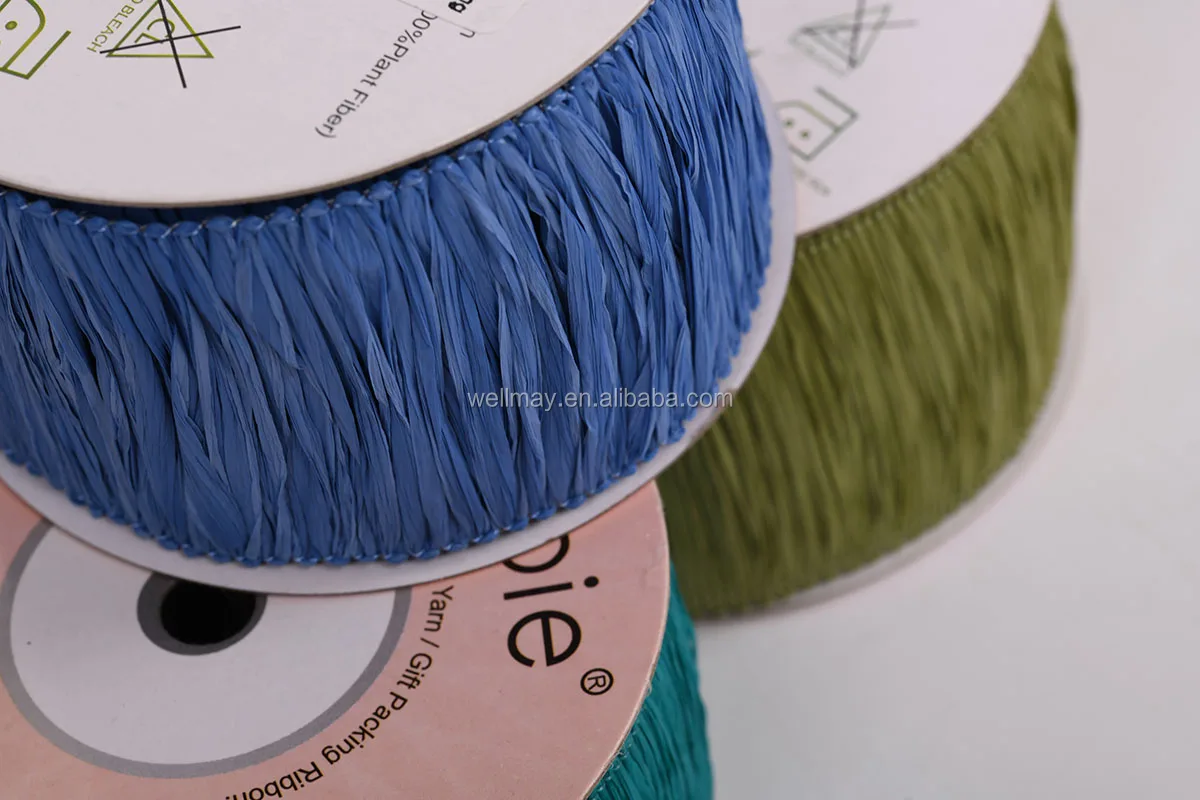 
raffia fringe trimming 
