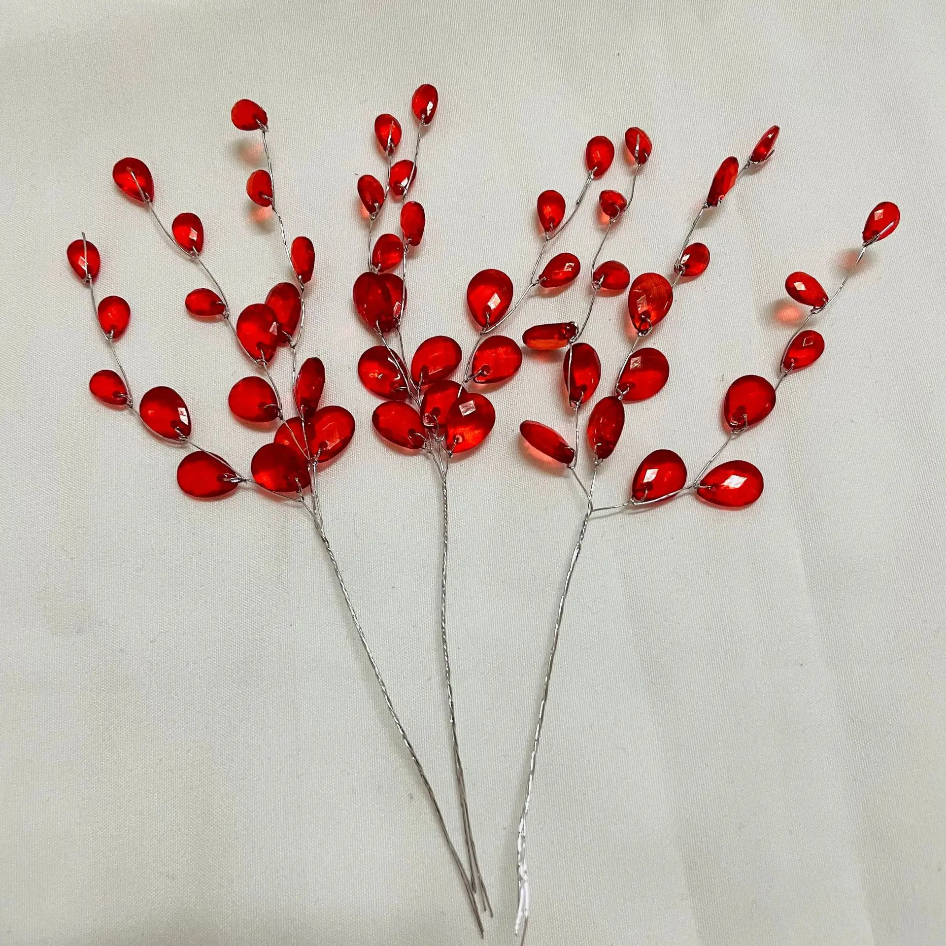 Artificial Bouquet DIY Crafts Acrylic Flower Bead Drops Branches Bead Sprays For Wedding Decoration