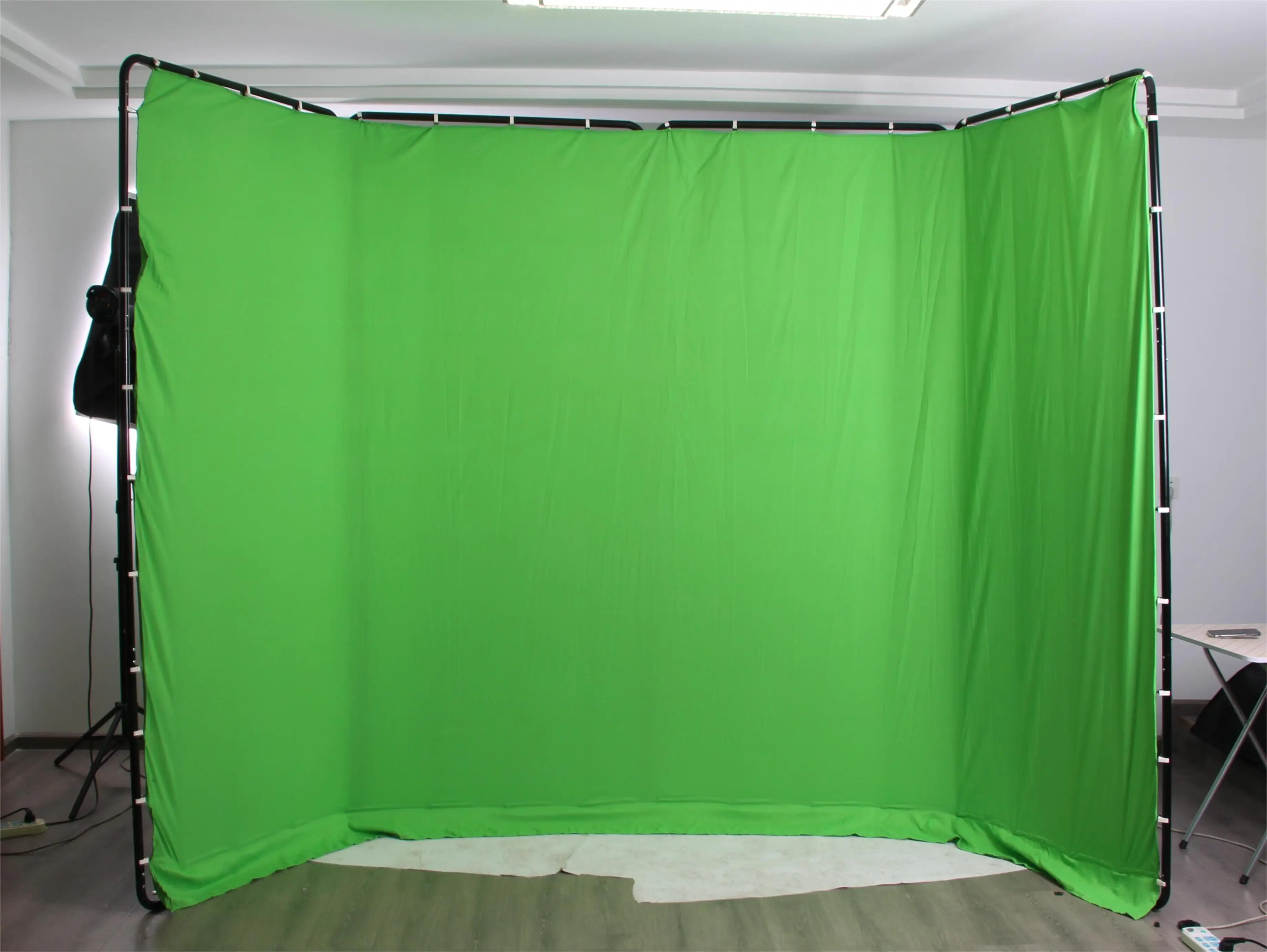 E-reise Green screen Chroma Key Green 2.4m X 4m Zoom Tik Tok Tv Film Background