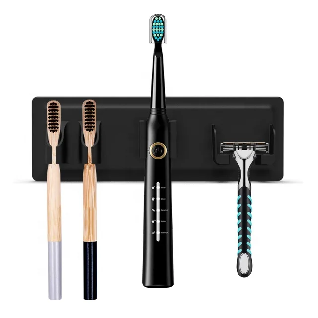 OEM/ODM Three slot holder silicone bathroom silicone razor blade holder Electric toothbrush holder