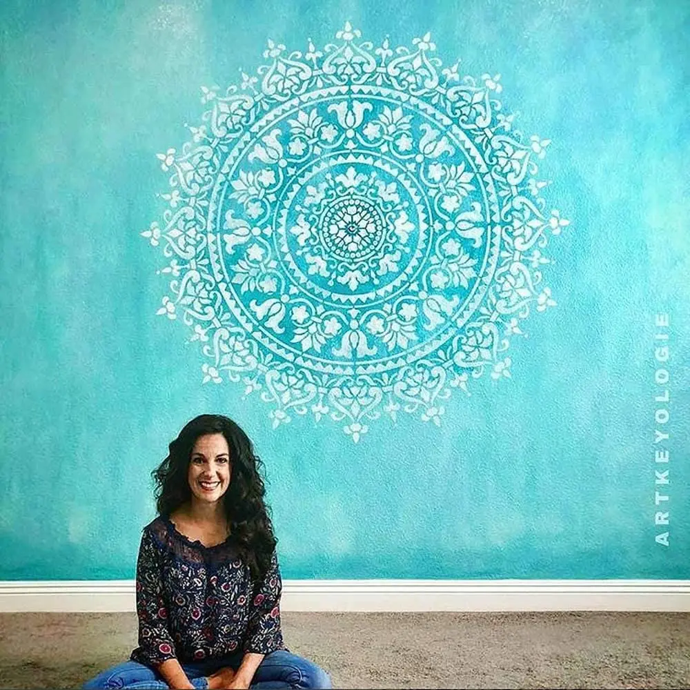 Mandala Stencil Template - Reusable Large or Small Mandala Sizes for Crafts - Perfect Wall Stencils for Home Decor