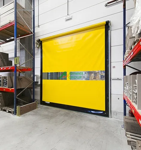Windproof Self-repairable High Speed Door PVC Rolling Electric Zipper High Speed Doors with Clear Plastic Windows