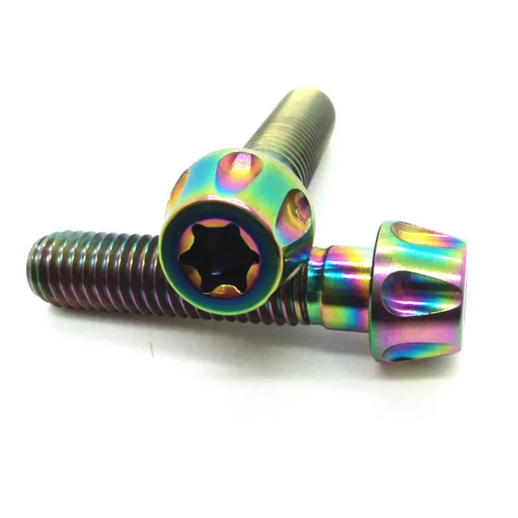 customized gr2 gr5 titanium hexagon bolts 12 point allen bolt colorful special bolts for mountain bike