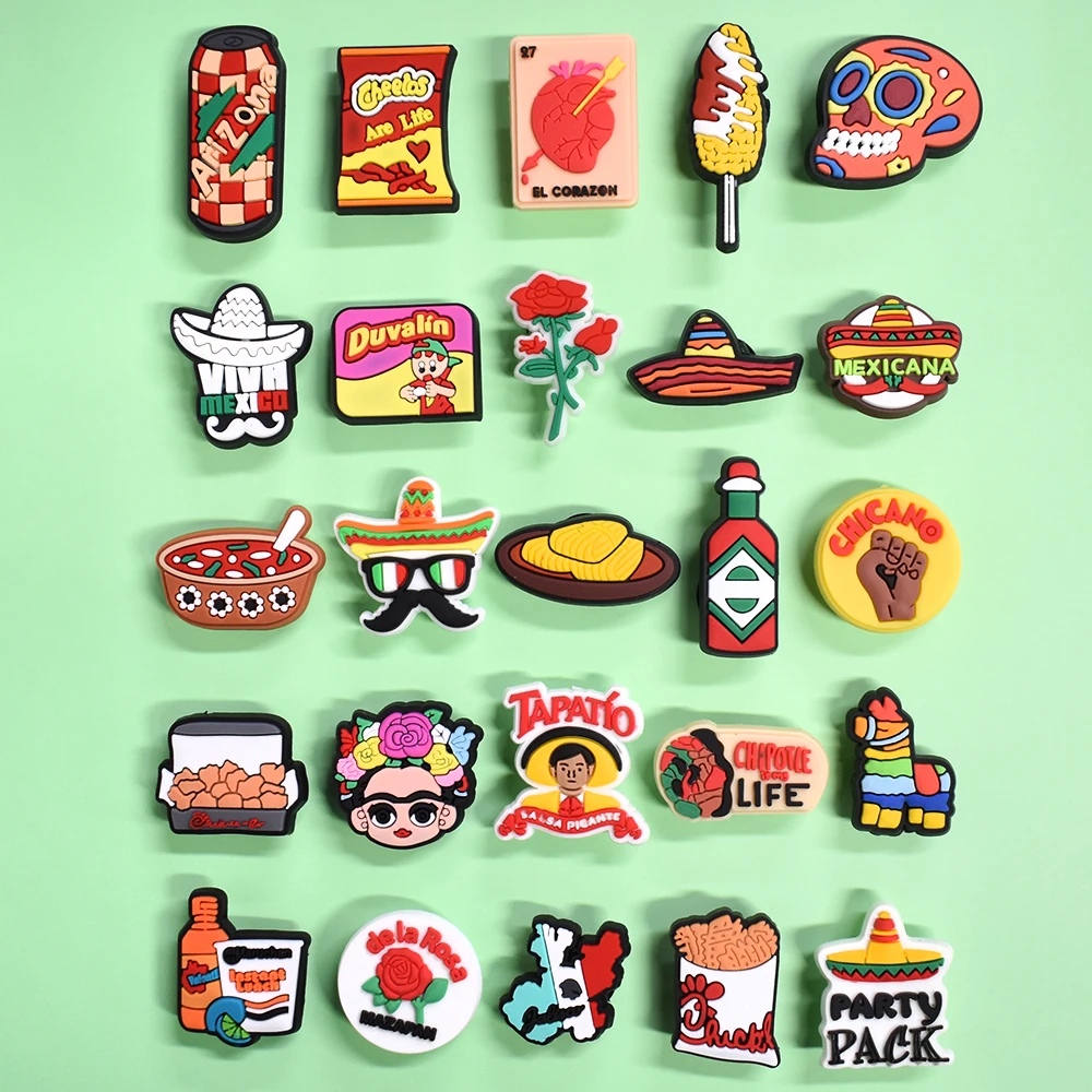 Luxury Pvc Shoe Charms Accessories Lucky Decorationfor Shoes And Parts Wholesale Button Style For Clog Use Mexico