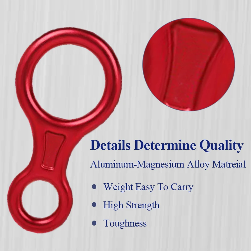 Outdoor mountaineering rock climbing  aerial work rope escape equipment 8-ring descender