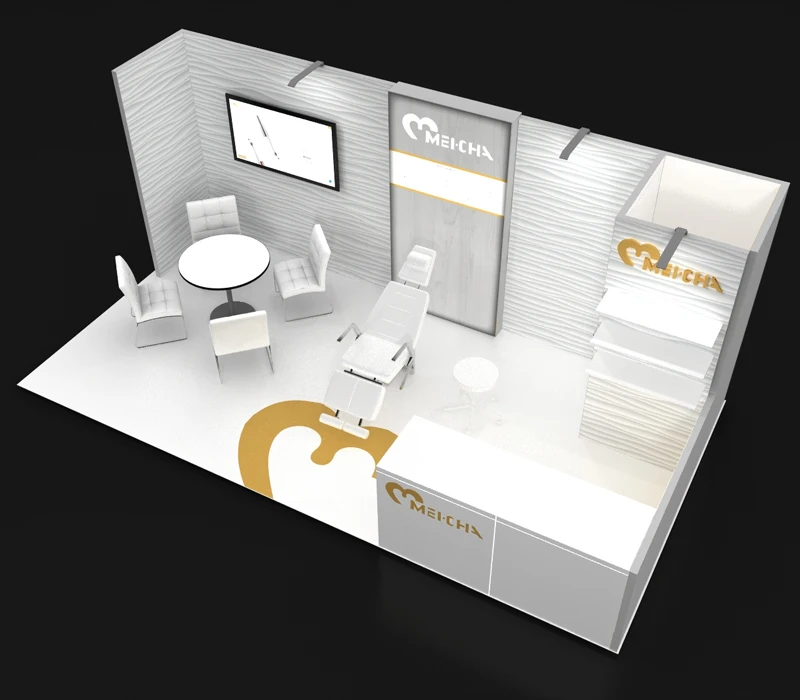 Quick Set Up Trade Show Booth Display 10X20 Movable Booth Portable Fast Delivery Exhibition Event Booth Design