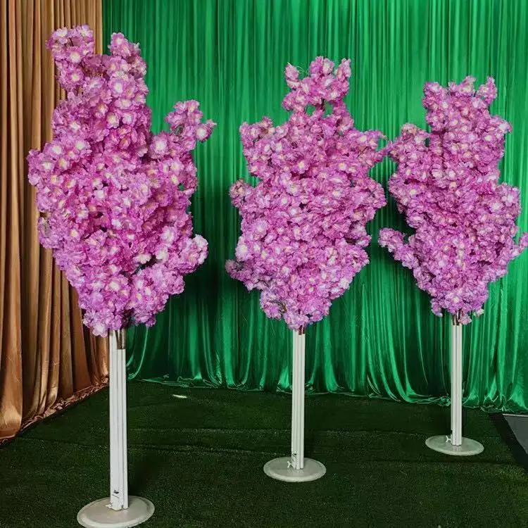 Fancy wedding cherry blossoms road lead artificial flower tree