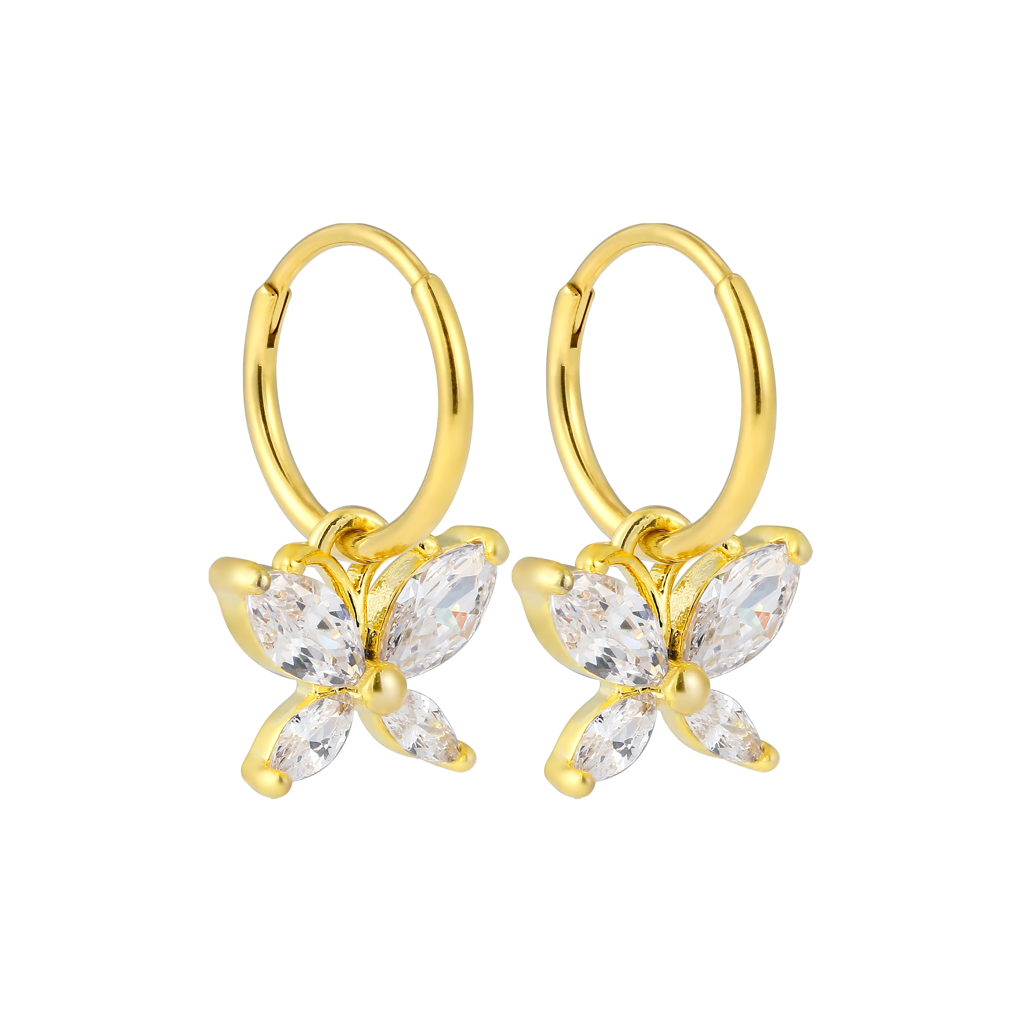 Custom stainless steel fancy dragonfly butterfly nose ring earring belly ring body piercing jewelry earrings