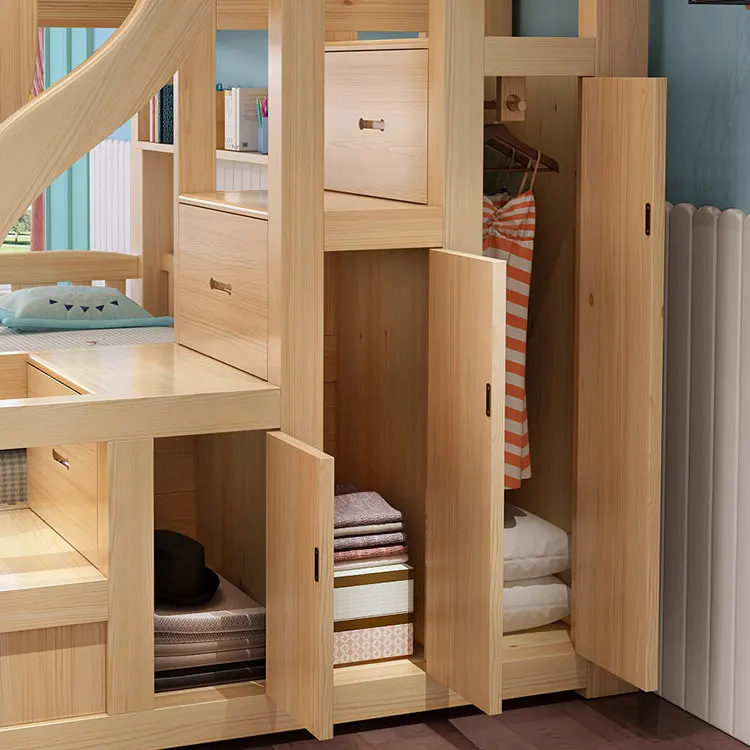 Manufacturer well made  modern simplicity durable solid wood bunk bed
