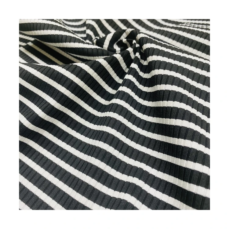 
Low price ribbed spandex knit cotton fabric 