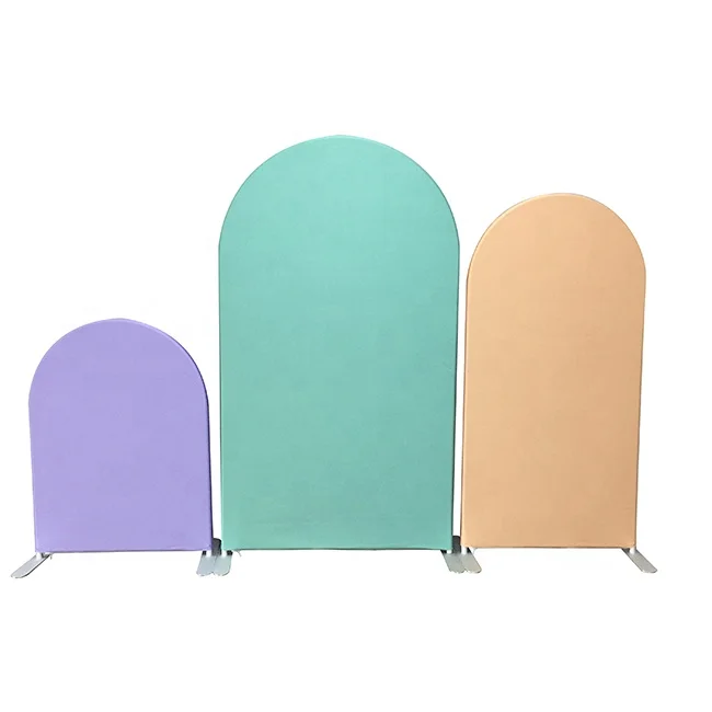 Wedding Event Usage Arch Custom Aluminum Pipe Tension Fabric Display Backdrop Stand