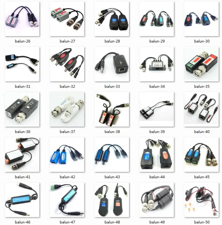 Power/Video/Audio 1CH Passive Video Balun BNC to RJ45 Balun