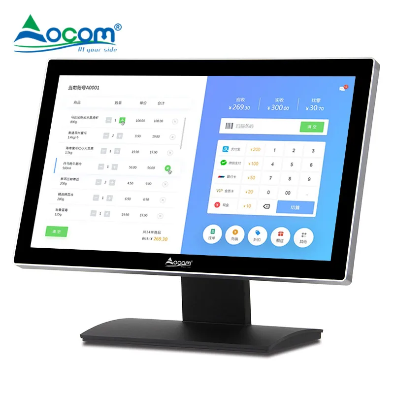 POS-1801 OCOM 18.5Inch Windows 1366*768 HD Touch Screen POS Machine for Supermarket