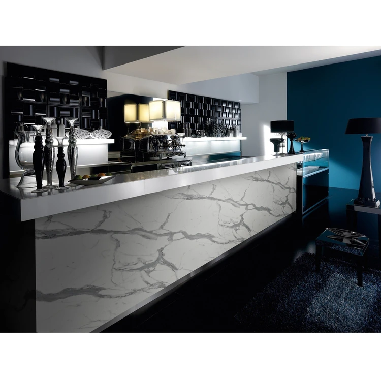 Black Stone Top Led Strip Bar Counter U Shape Design Cocktail Station Bar Table
