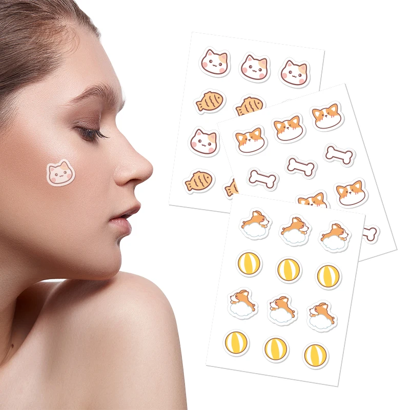 Best Selling Cute Puppy and Kitty Design Hydrocolloid Acne Pimple Stickers Acne Pimple Master Patch