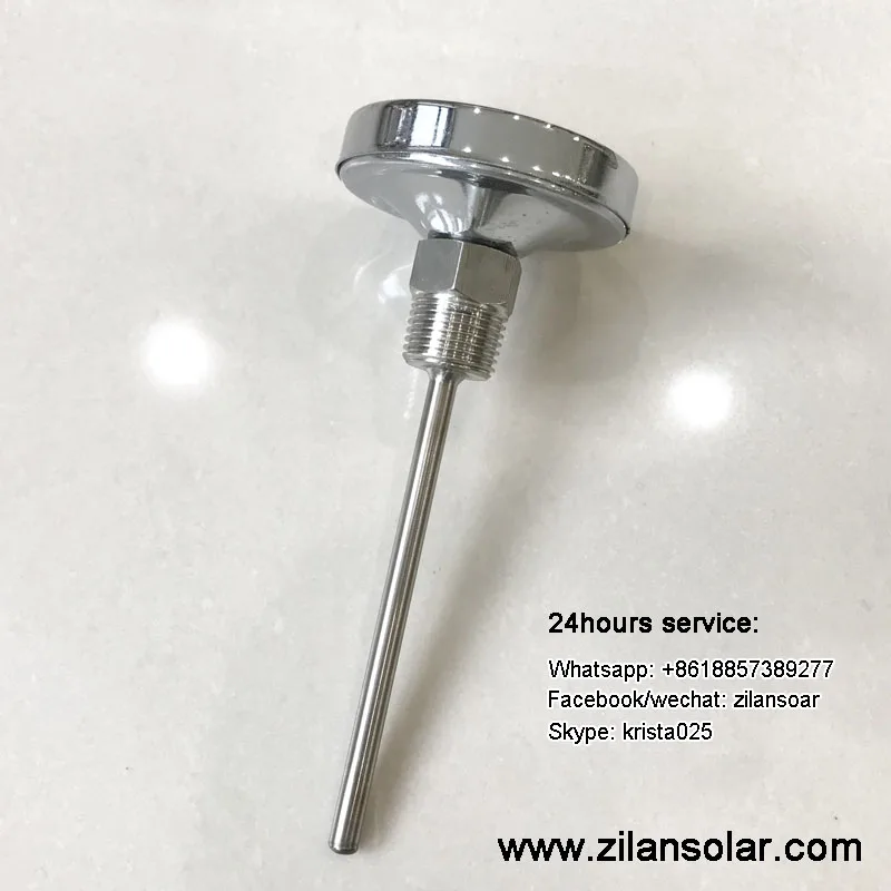 Solar water heater thermometer