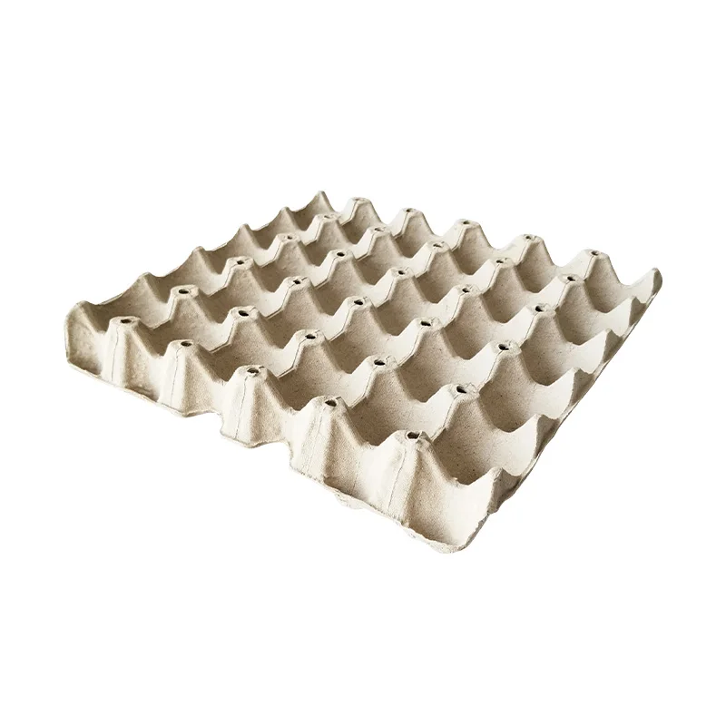 ZY branded paper fiber egg holders 30 cells takeaway chicken egg paper pulp carriers large size holders for good packaging trays