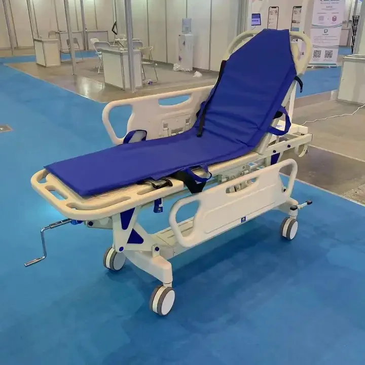 Best price manual Medical Transport Trolley Patient Ambulance Transfer Stretcher Bed