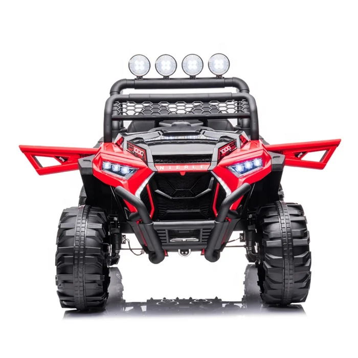 India hot sale kids remote control car with two seats spare parts separate battery electric kids toy car