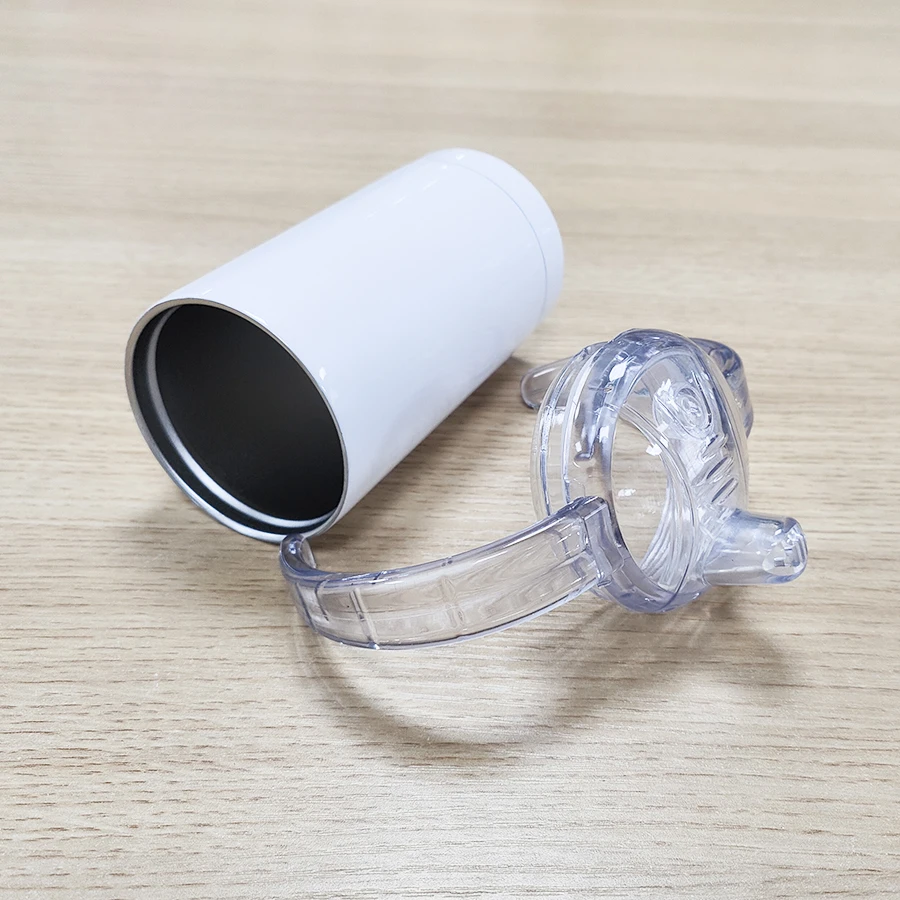 Topjlh Hot selling Warehouse 12oz baby sippy drinking bottle Stainless steel sublimation custom photo sippy tumbler with lid