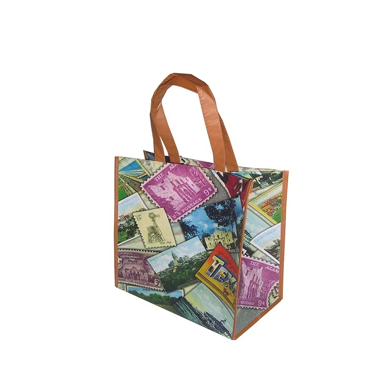 Green ecfriendly non woven laminated polypropylene bag