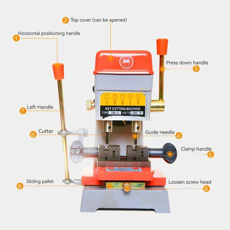 Reproduction professional locksmith tools duplicating automatic cutting topolino lock pick key cutter machine