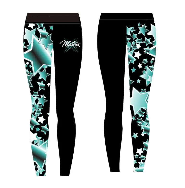 Custom kids cheer dance studio sublimation practice wear sets