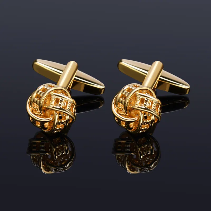 Men Long Sleeve Shirts Accessories Gold Gemstone Button Cover Customised Cufflink for Groom