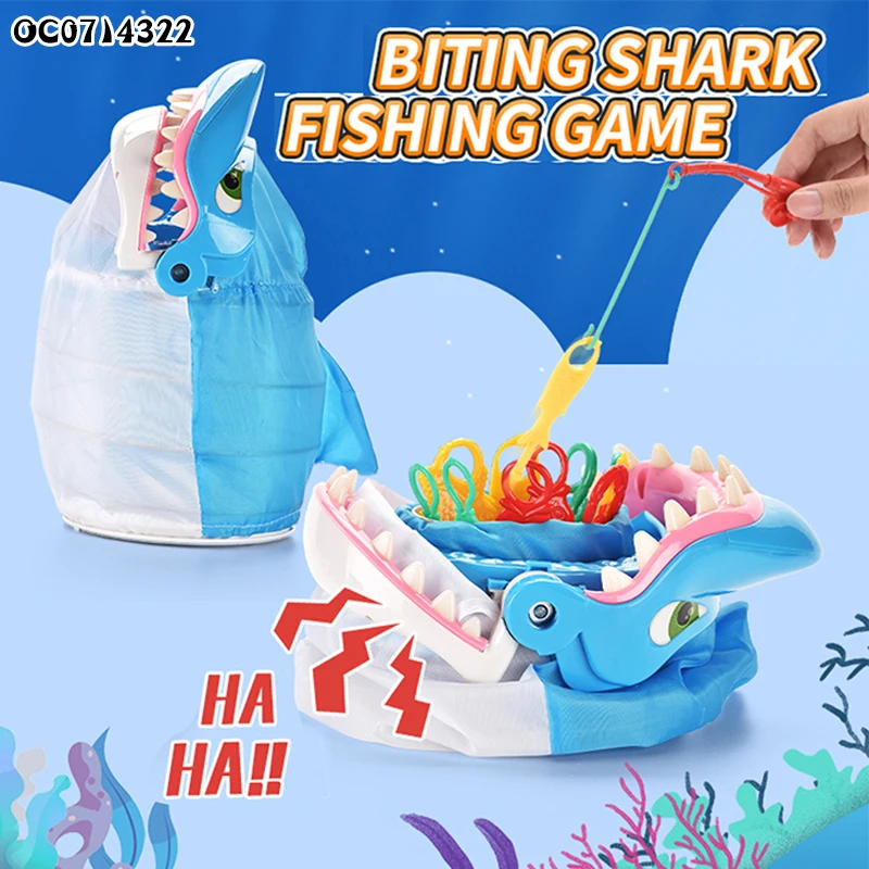 Kids interesting fortune bite shark fishing board game toy set for family