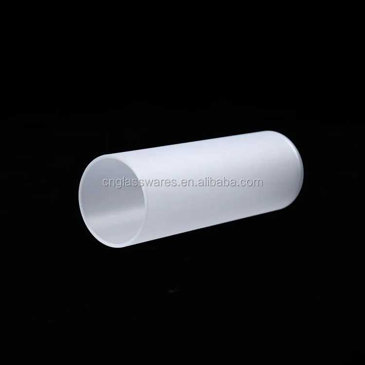 Borosilicate Glass Sandblast Frosted White Glass Cylinder Tube Light Shade