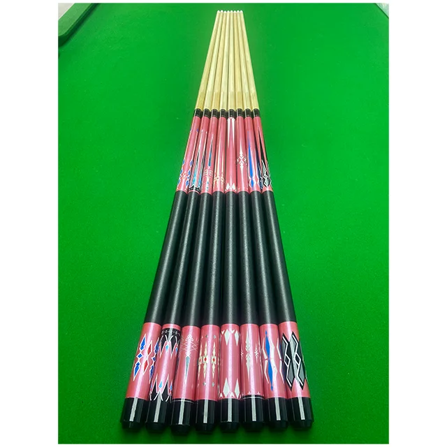 Cheap Wholesale 2-piece Pink Wood Pool Cues Snooker Club 57inch Billiard Cue Stick
