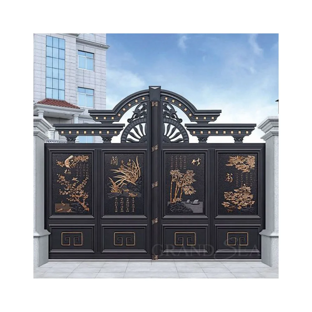 Outdoor Yard Decorative aluminum Houses Gates and gate Railing Panels Metal Aluminum gate for Sale