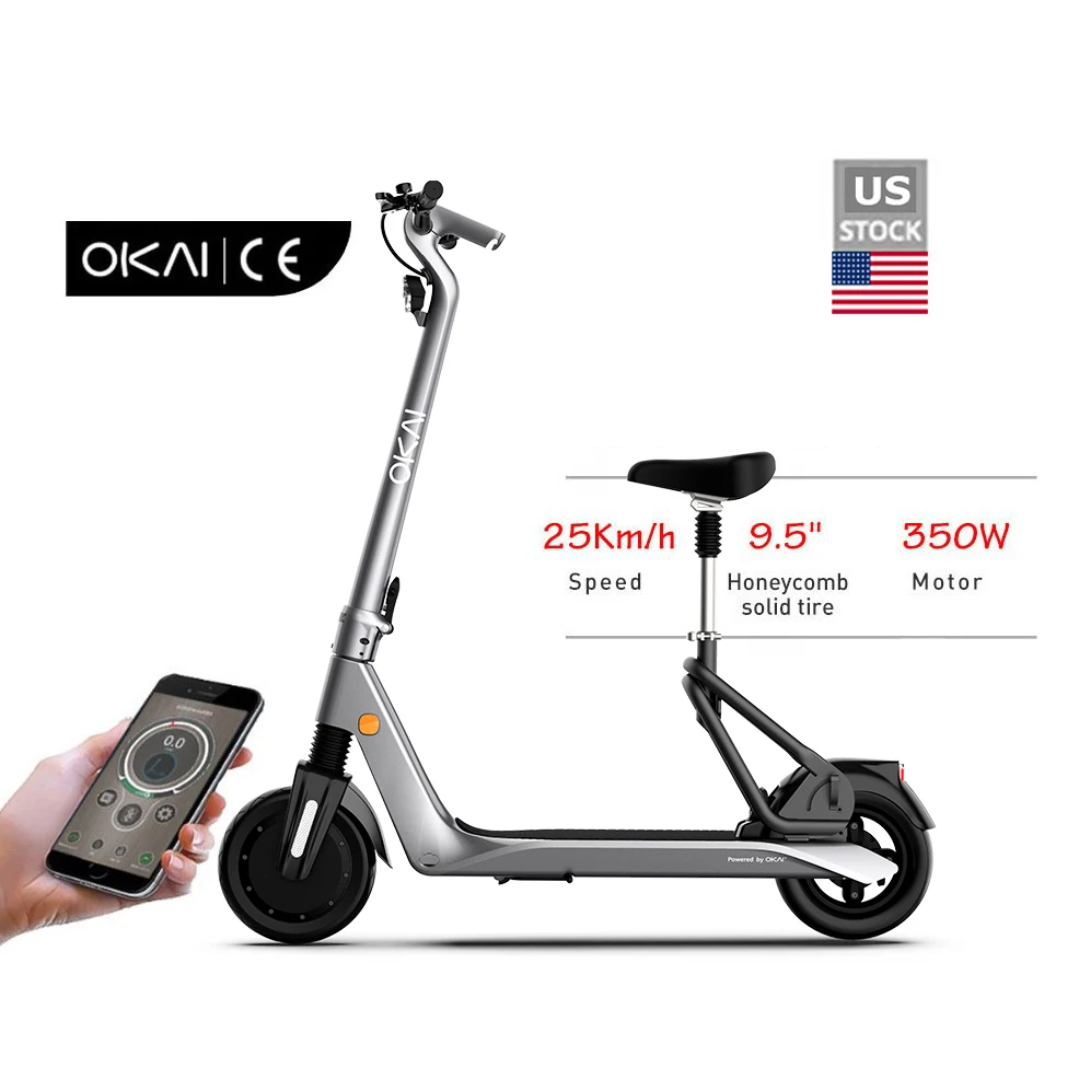 
European warehouse OKAI 2021 New Design Pro 9.5 inch 7.2Ah Battery Foldable Skateboard Electric kick Scooters 
