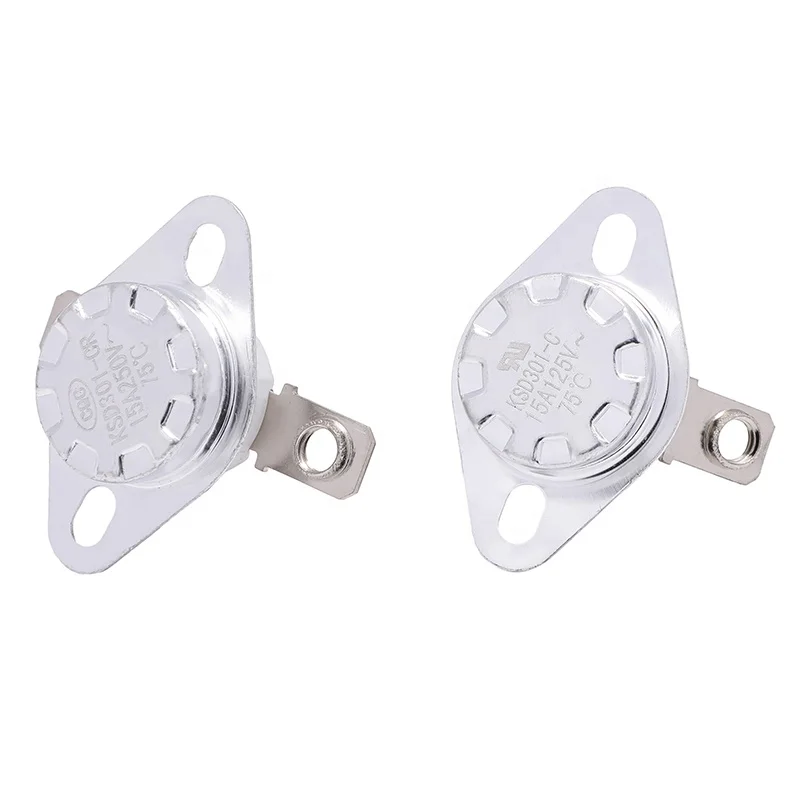 KSD301 Bakelite Thermostat 10A/16A/250V Normally Closed/Opened Temperature Switch for Home Appliance Parts
