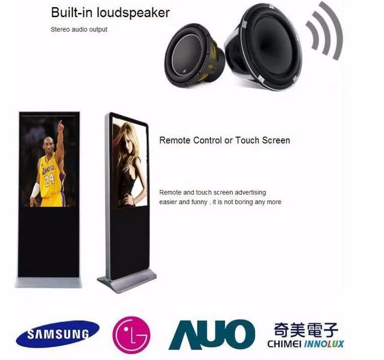 55inch Kiosk 32Inch Floor Standing Android AD player 43inch touch screen digital signage  advertising display