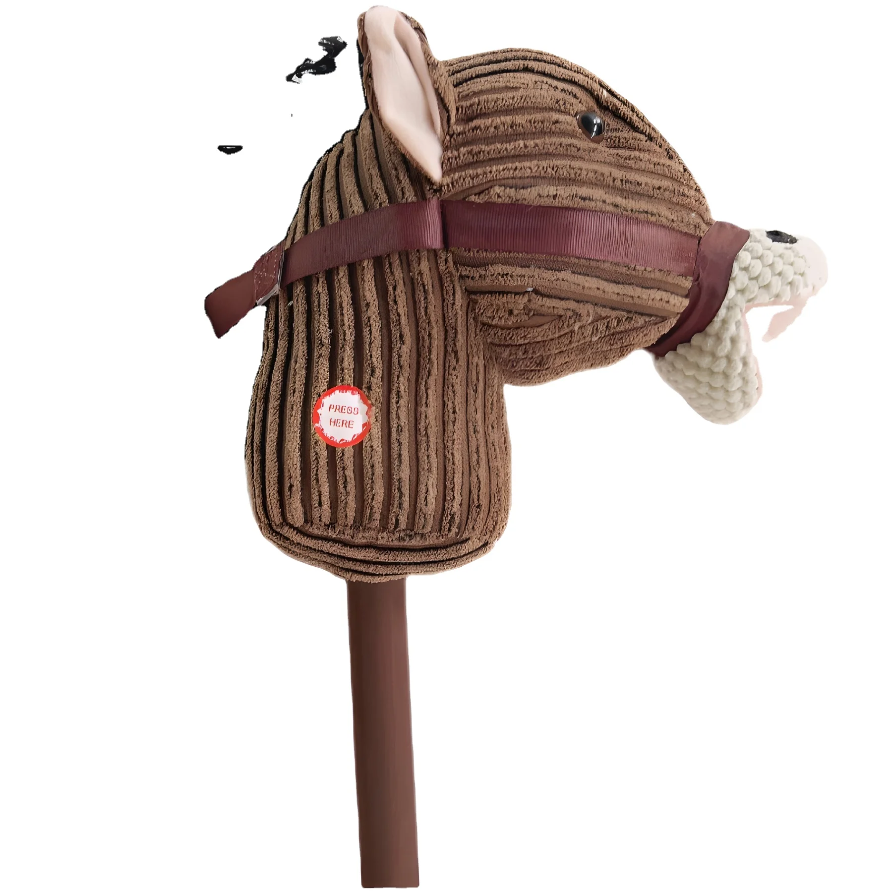 Manufacturer Sale Eco-friendly Plush Animal Horse Head Sound Stick for Kids Horse Stick Toy Plush