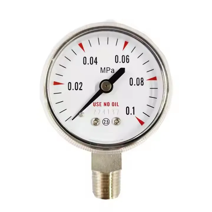 316 stainless steel Valve pressure gauge Pressure gauges for various pressure ranges