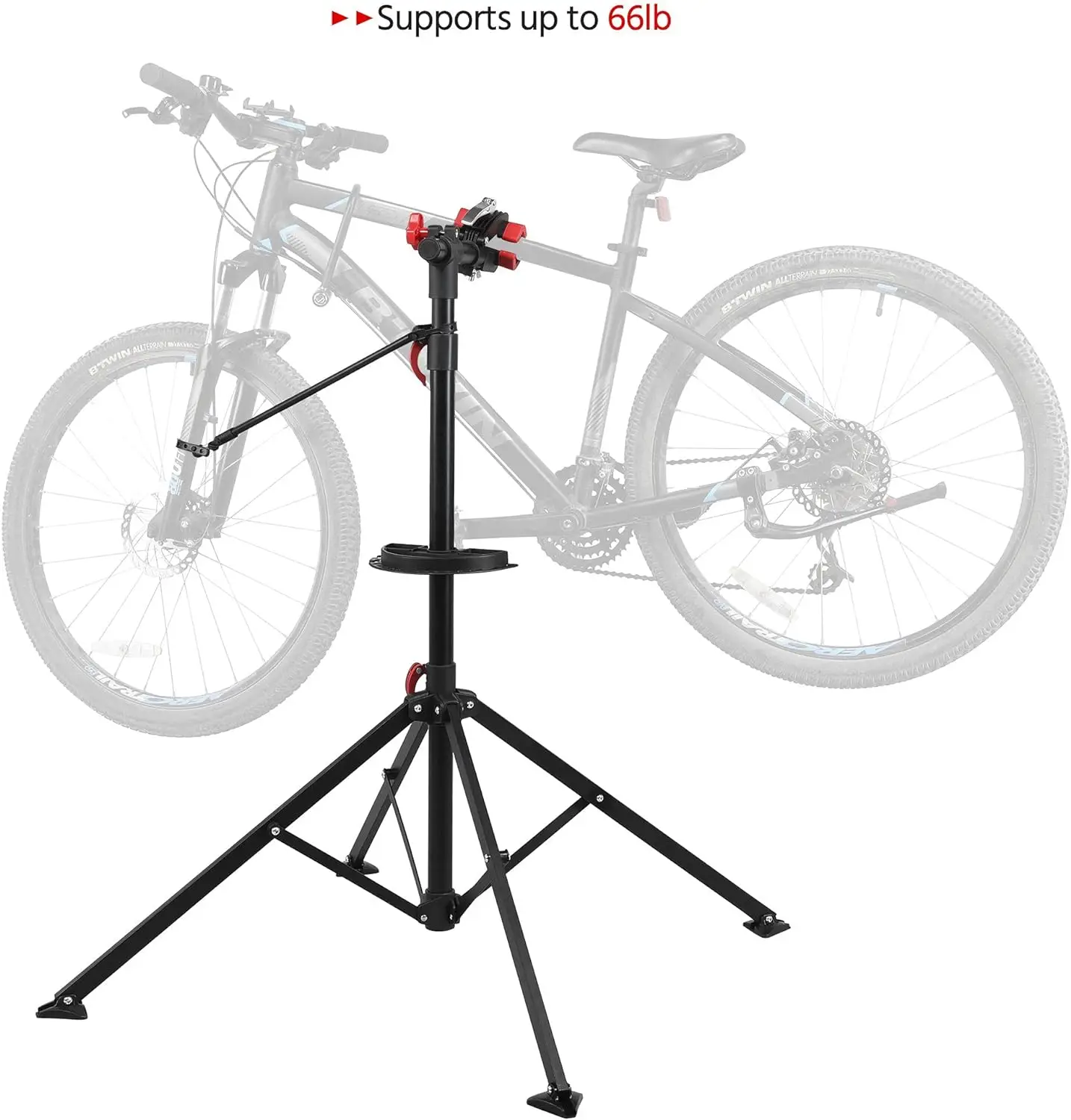 Bike Repair Stand Bicycle Workshop Stand Height Adjustable Bike Maintenance Rack with Tool Tray for Road &Mountain Bikes