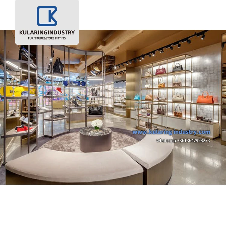 China Wholesale Fashion Handbag Store Design Retail Shoe Shop Furniture Decoration For Shoe Shop