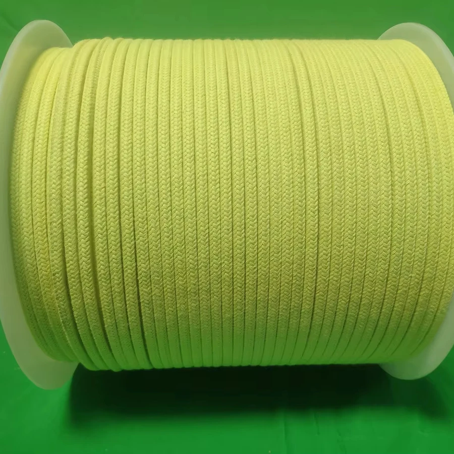 High Quality Hot Sale Fireproof Aramid Braided Roller Ropes For Glass Tempering Furnace