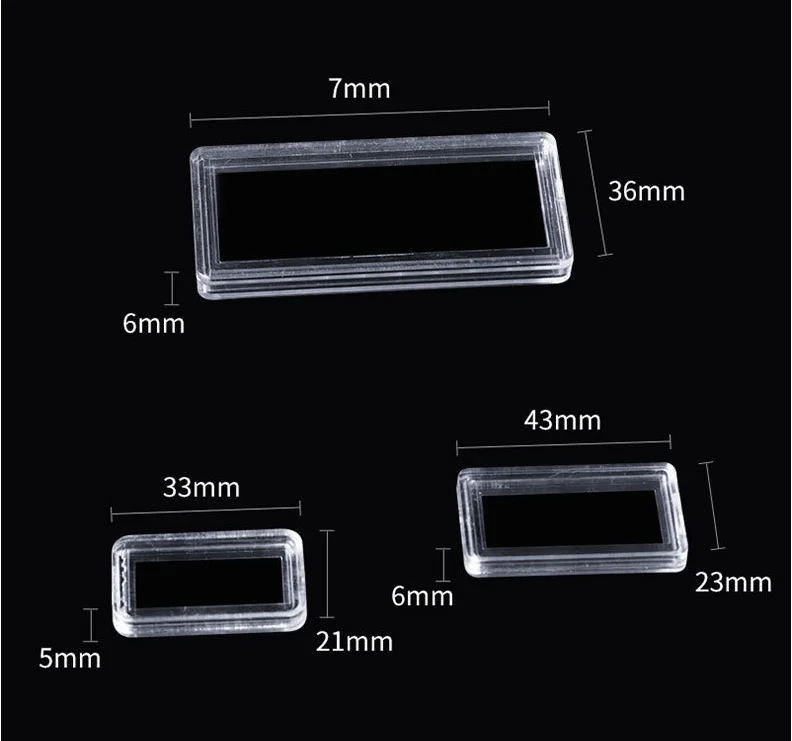 Custom Plastic 40/45/50/55/60/70/80mm Coin Capsules Display Case Coin Holder Commemorative Coin Collection Box Storage Medal Box