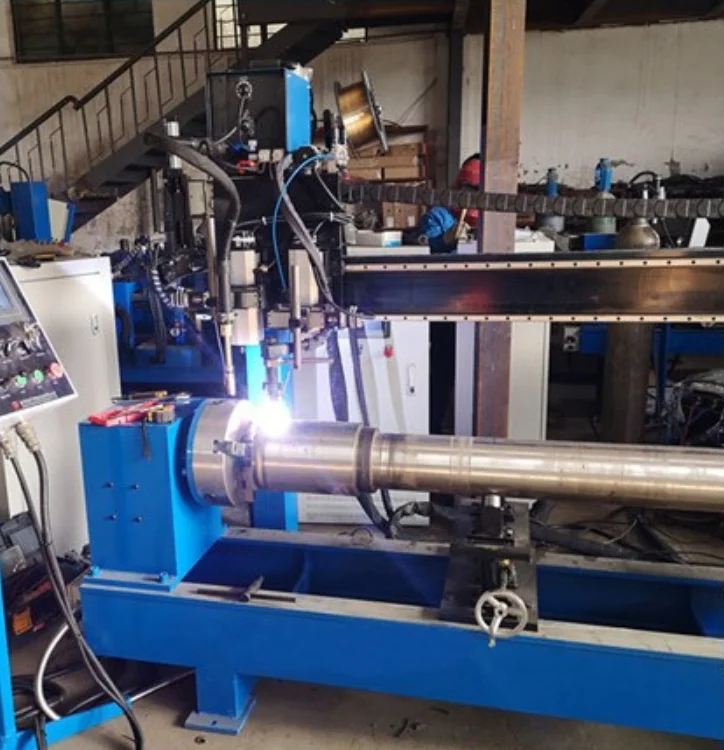 Automatic Double-torches Longitudinal(straight)&Circumferential(circle) seam welding machine for tank,tube,pipe to flange