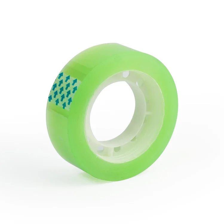 12rolls shrink Packing glue Tape 12mm width customized stationary  tapes  Green  adhesive glue tape
