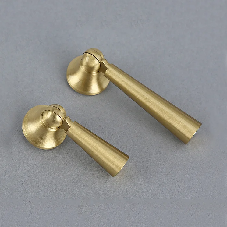 Zhuoqi Pure brass handle antique household hardware drawer cabinet door pendant single hole small handle