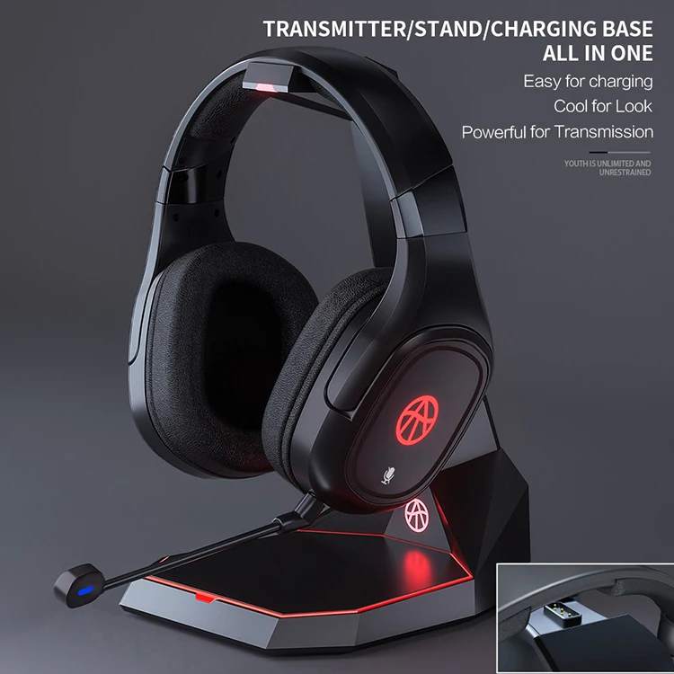 Новый дизайн, Беспроводная игровая гарнитура 2,4G, наушники, виртуальная игровая гарнитура 7,1 для ps5, ps4, ПК