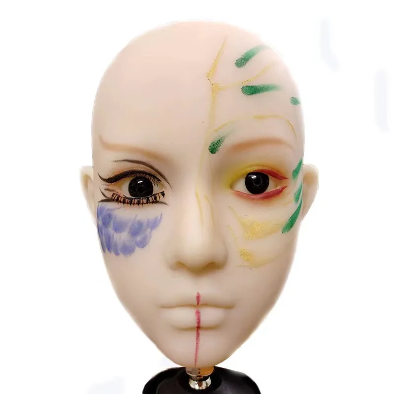 New Design Silicone Face body paint Realistic Female Makeup Practice Training Mannequin Head