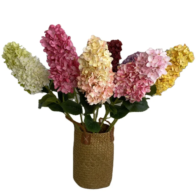 Autumn Wedding Scene Layout Long Conical Hydrangea Simulation Flower Wedding Hall Artificial Flower Material Pagoda Hydrangea