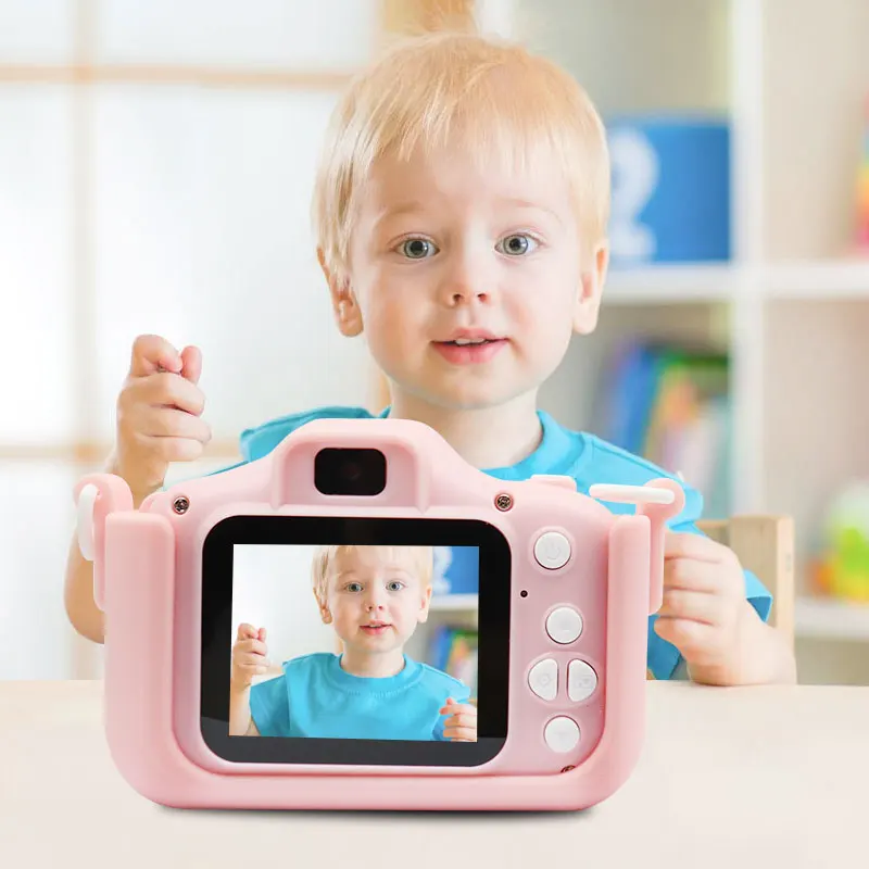 Games Camera Toys Shockproof Cute Shape Cam Video Recorder Function Mini Digital Camera 2.0 IPS Screen 1080P HD Children Gift